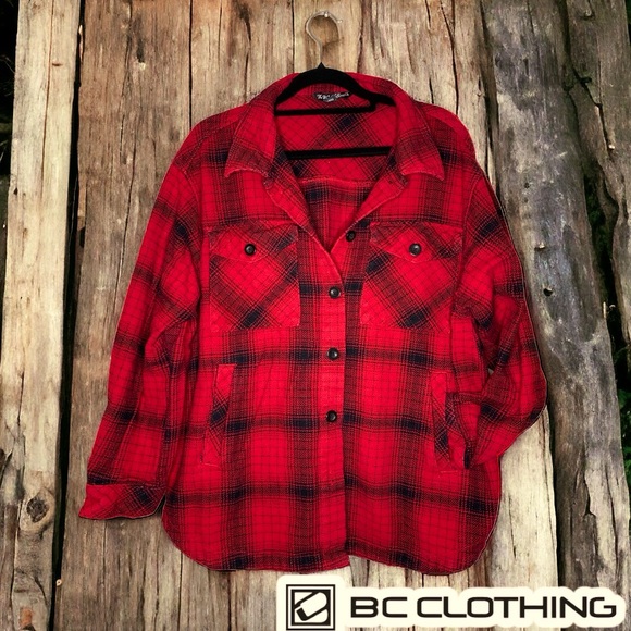 BC CLOTHING CO Women’s plaid button down- XL - Picture 4 of 7